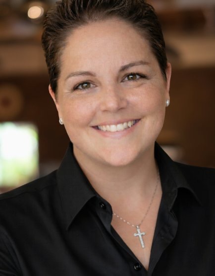 Kristina Manuel at a coffee shop